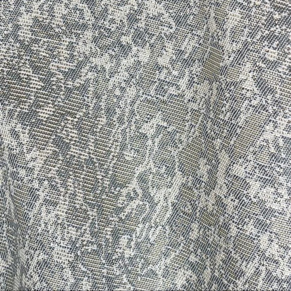 Tahari ASL Gold Brocade Sleeveless Cocktail Dress Vertical Ruffle Detail Size 10 - Picture 6 of 9